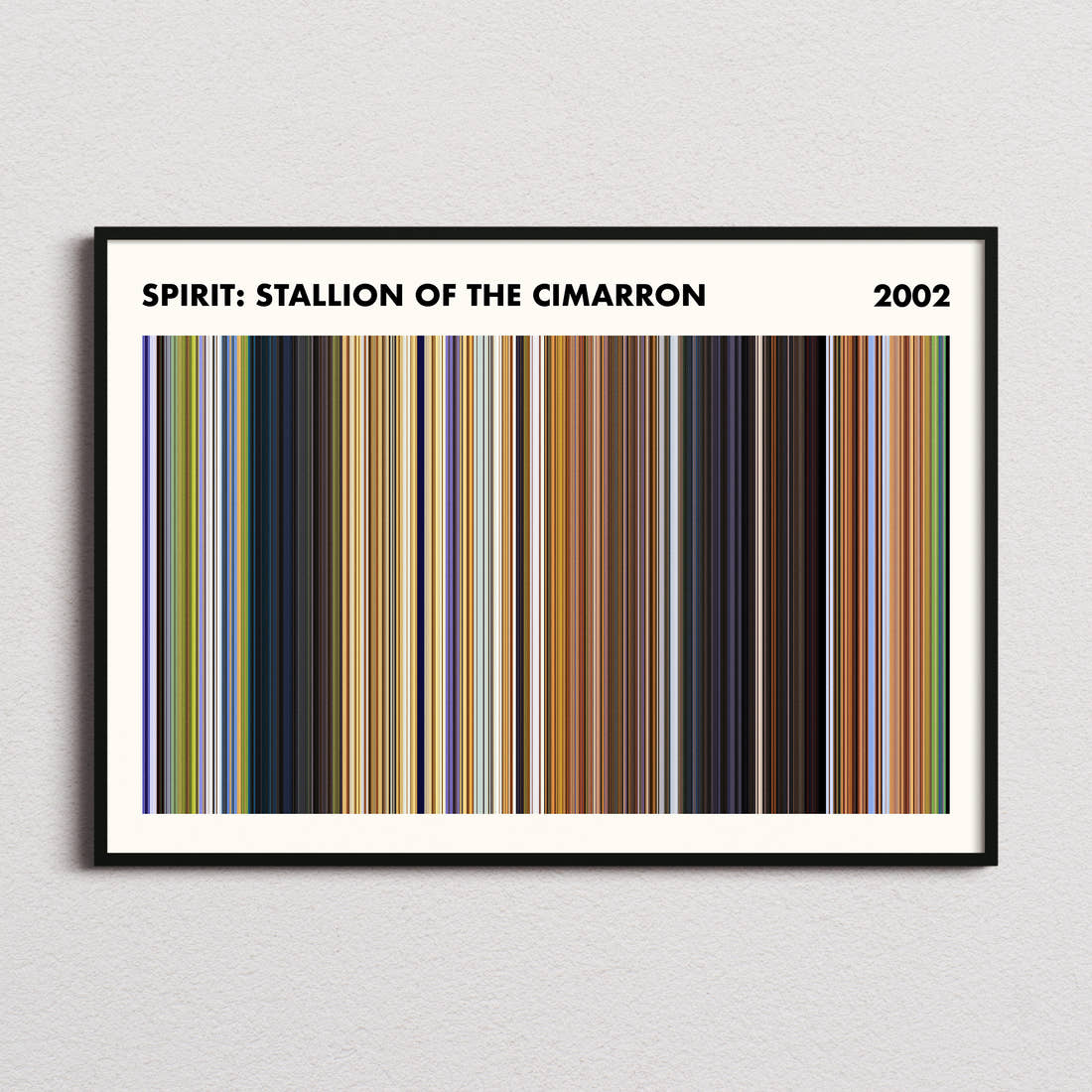 Spirit: Stallion of the Cimarron Movie Barcode Poster - Simplified