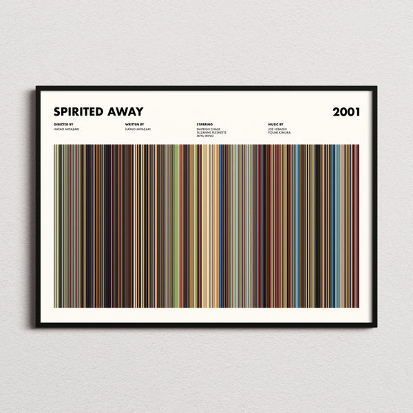 Spirited Away Movie Barcode Poster