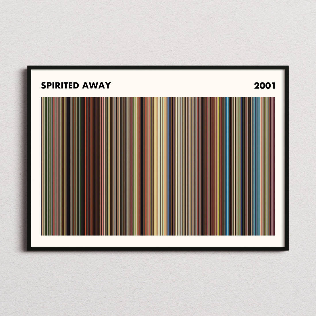 Spirited Away Movie Barcode Poster - Simplified