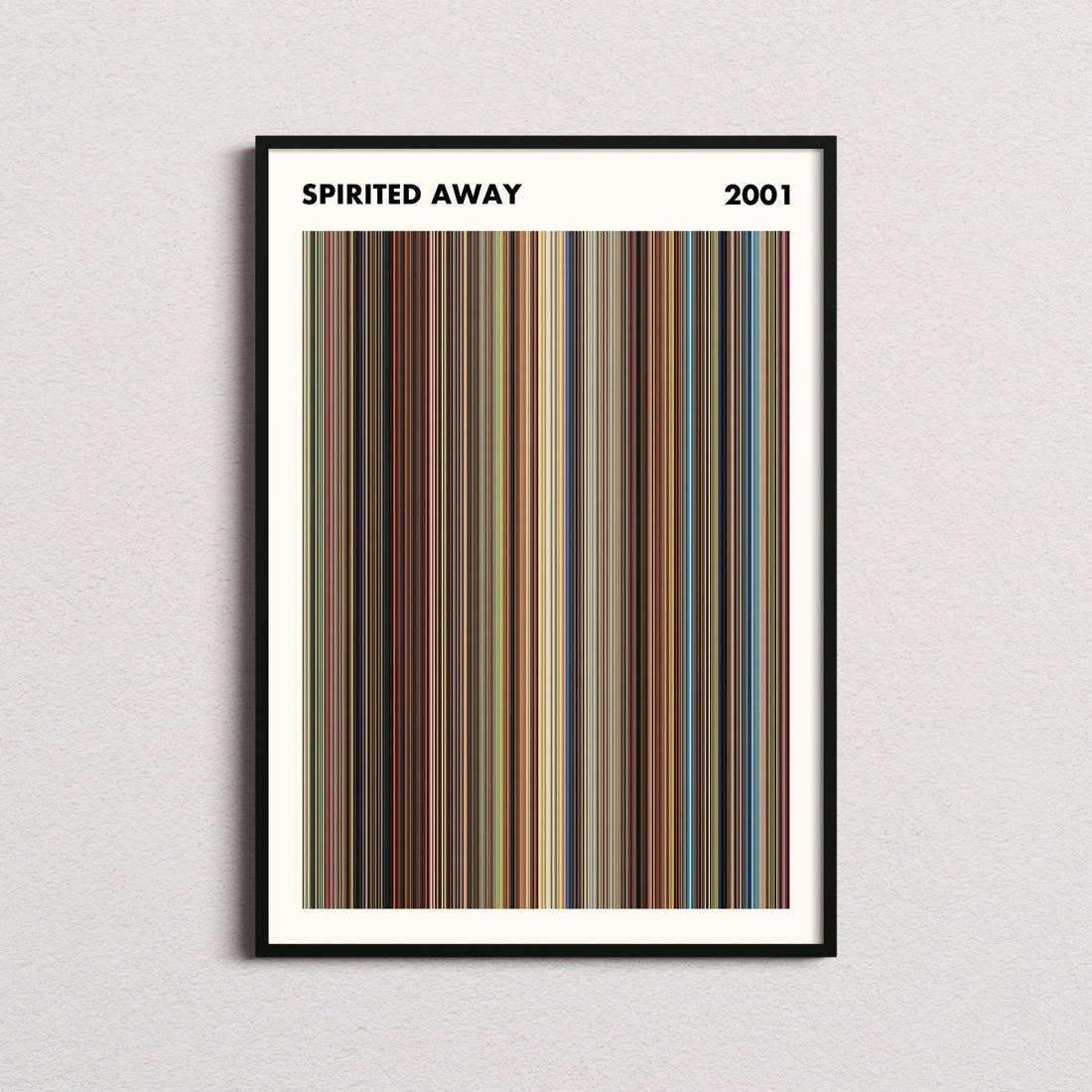 Spirited Away Movie Barcode Poster - Simplified