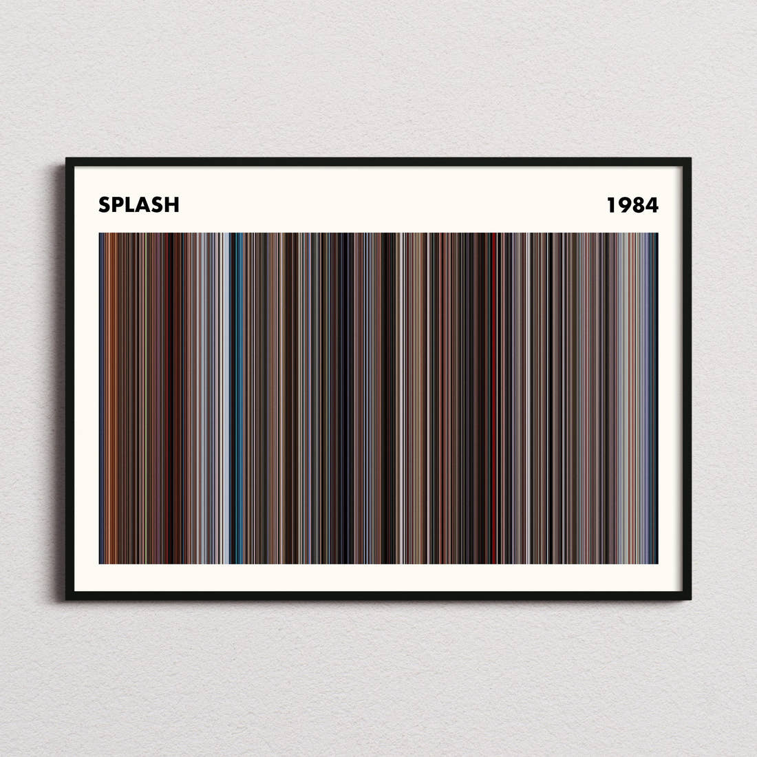 Splash Movie Barcode Poster - Simplified