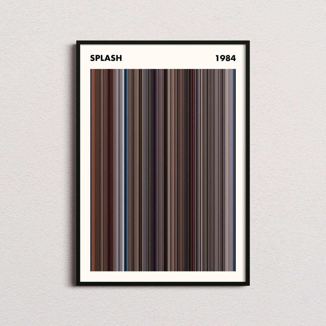 Splash Movie Barcode Poster - Simplified