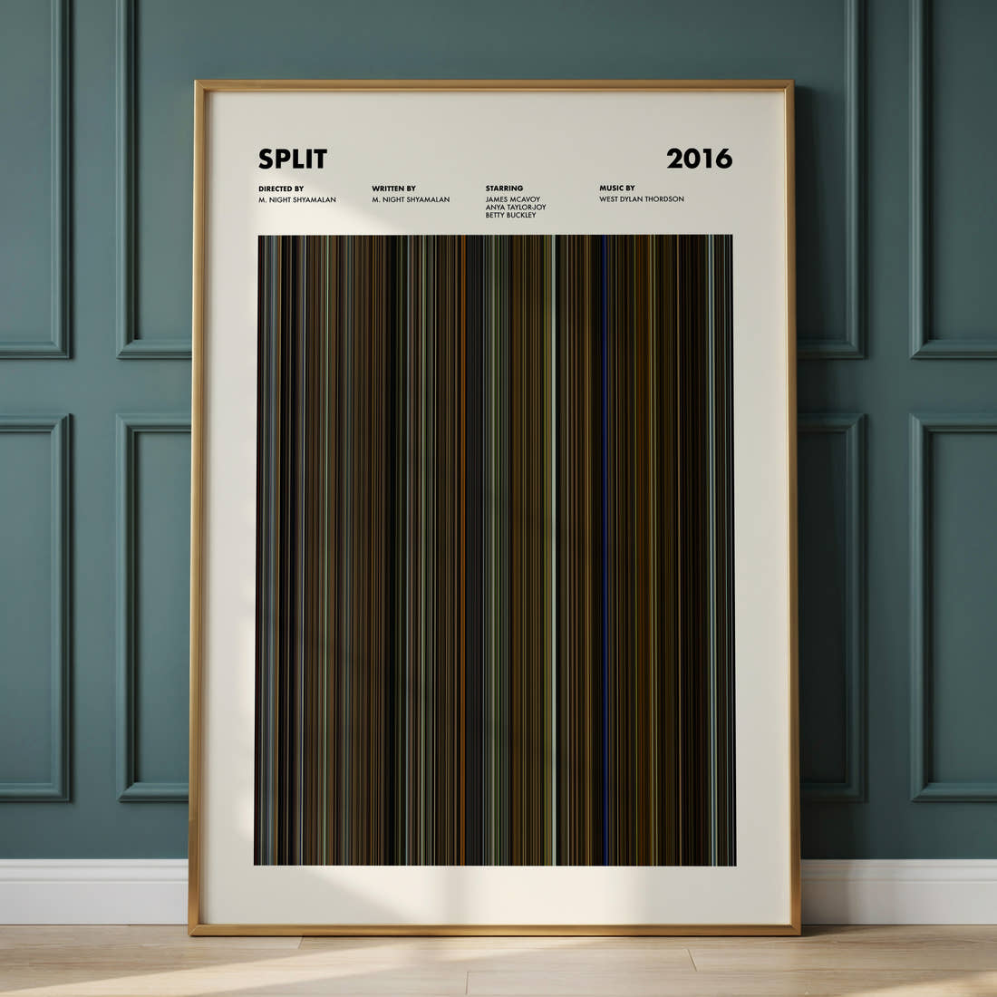 Split Movie Barcode Poster
