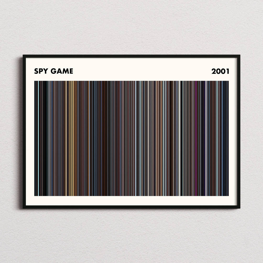 Spy Game Movie Barcode Poster - Simplified