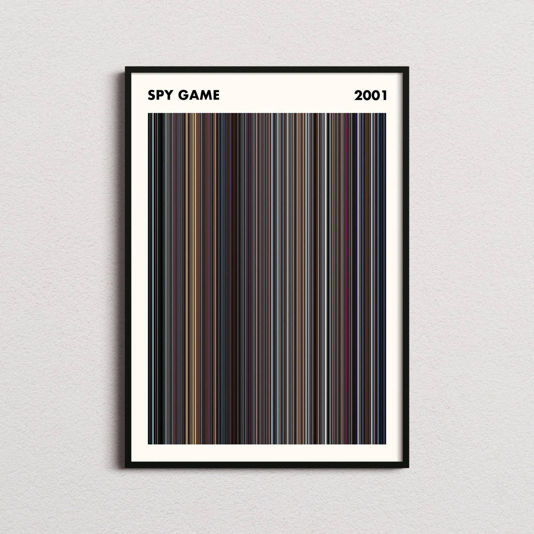 Spy Game Movie Barcode Poster - Simplified
