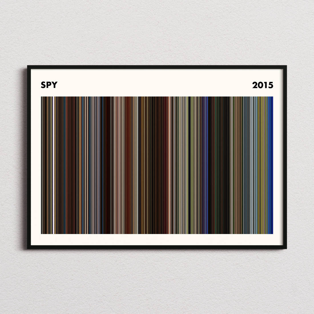 Spy Movie Barcode Poster - Simplified