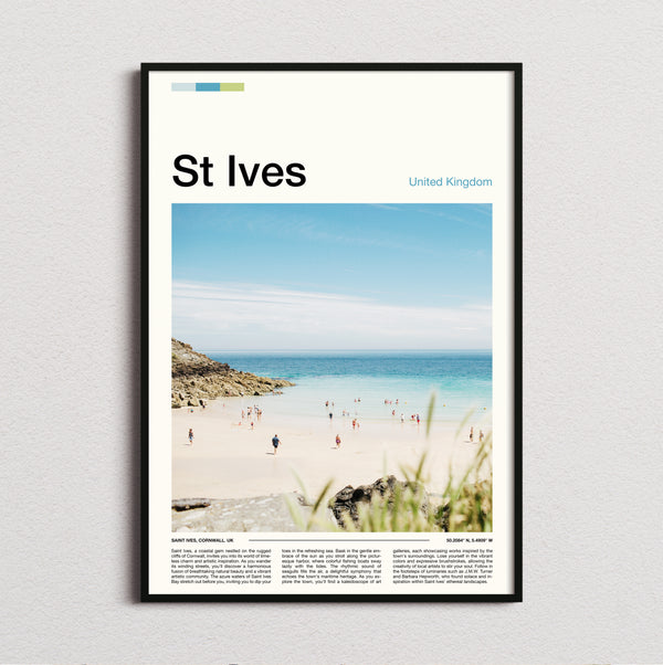 St Ives - Sandy Beach - Travel Print
