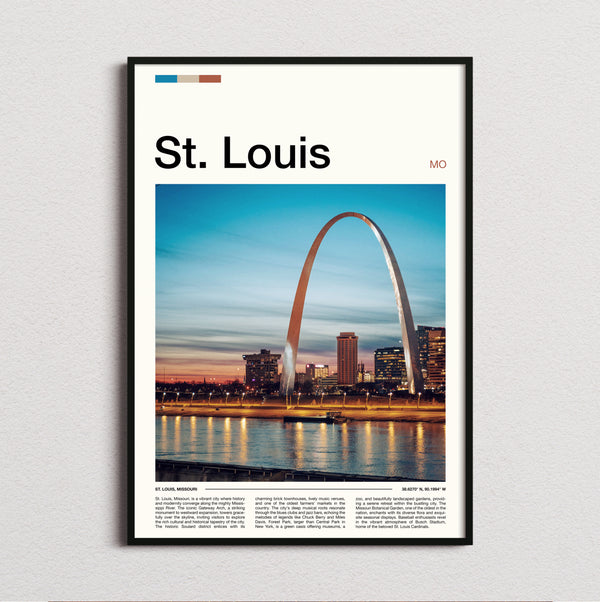 St Louis - Gateway Arch At Sunset - Travel Print