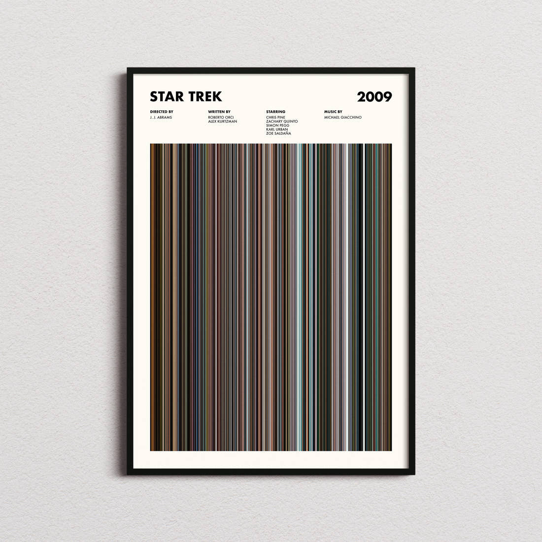 Star Trek Movie Barcode Poster