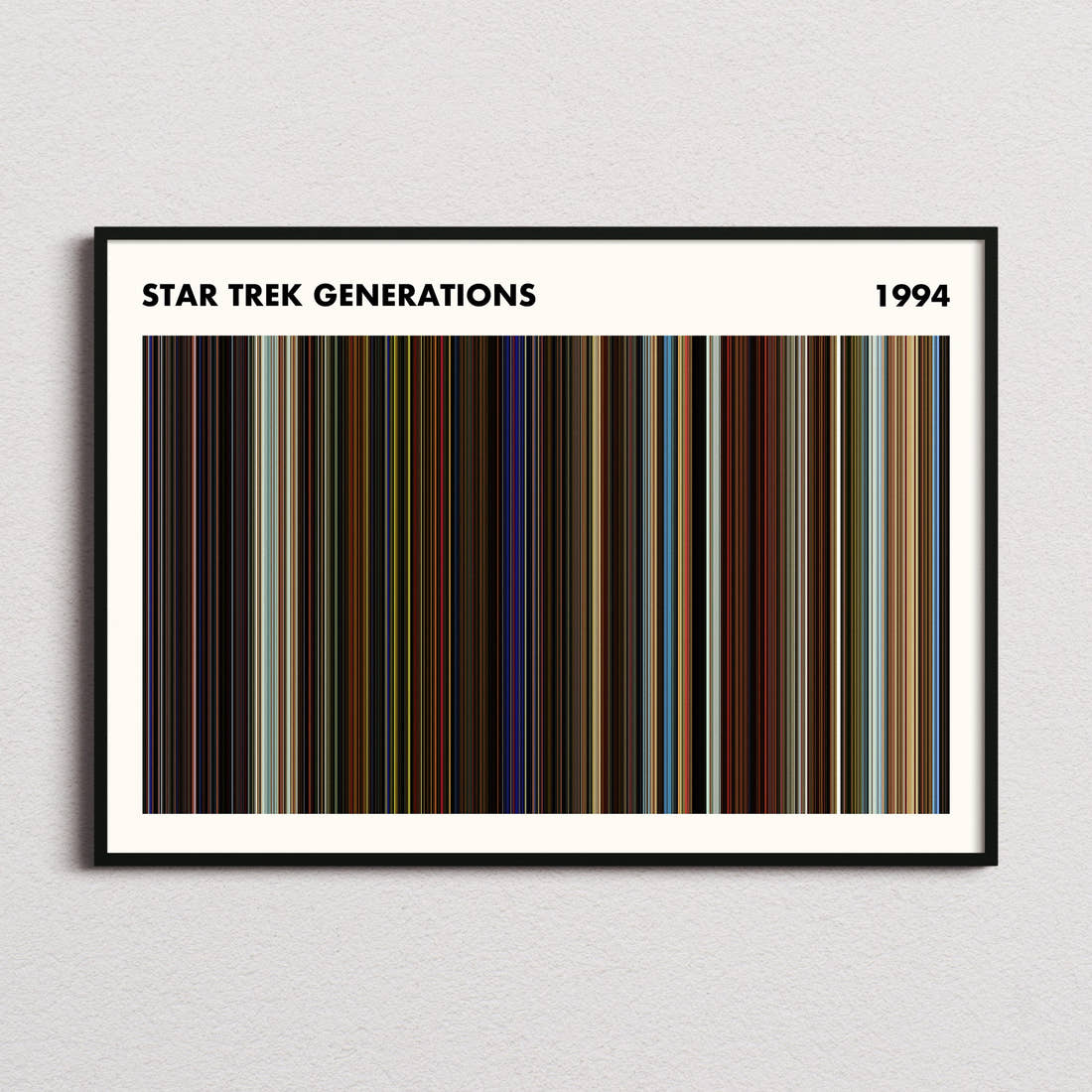 Star Trek Generations Movie Barcode Poster - Simplified