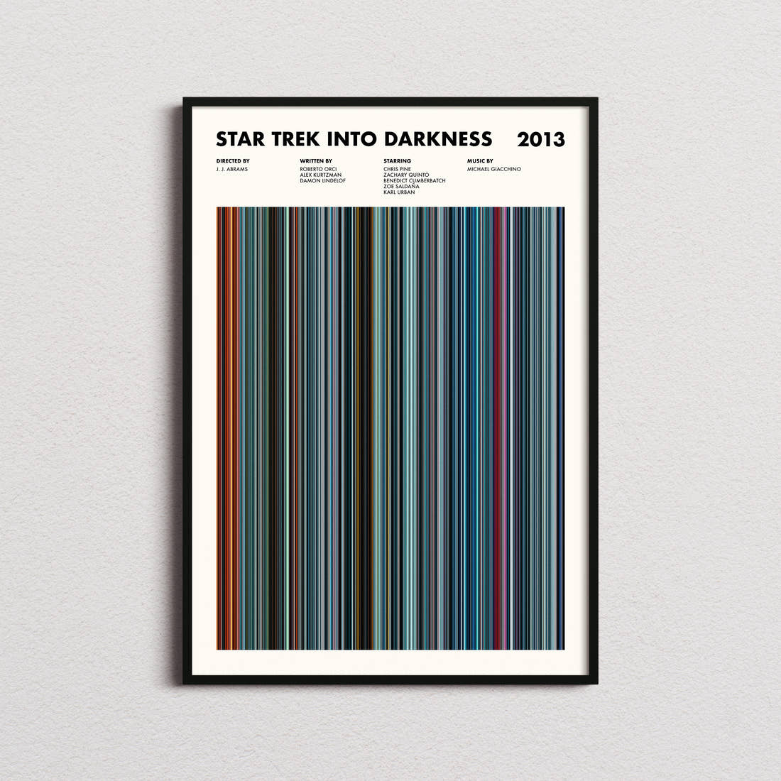 Star Trek Into Darkness Movie Barcode Poster