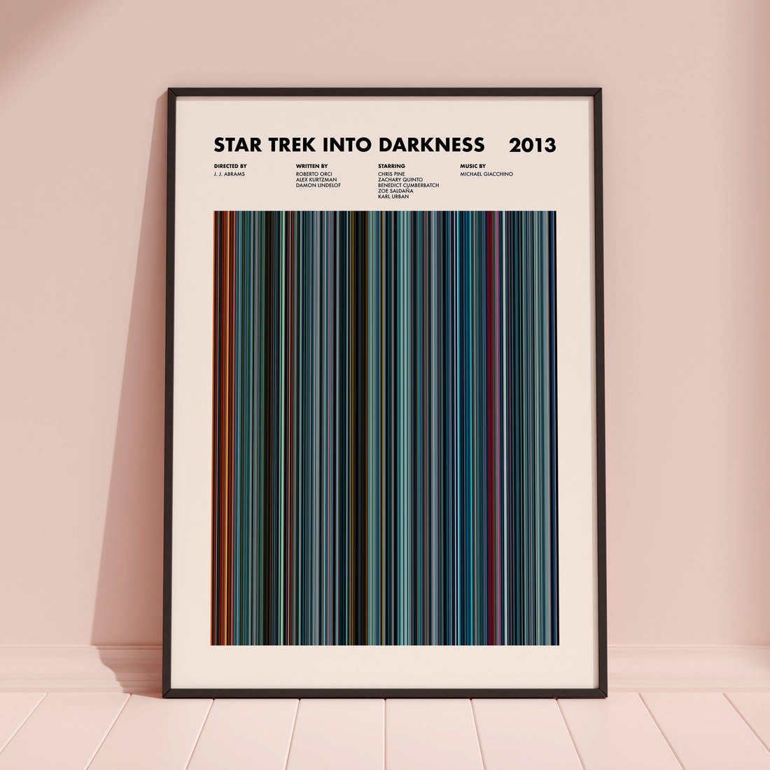 Star Trek Into Darkness Movie Barcode Poster