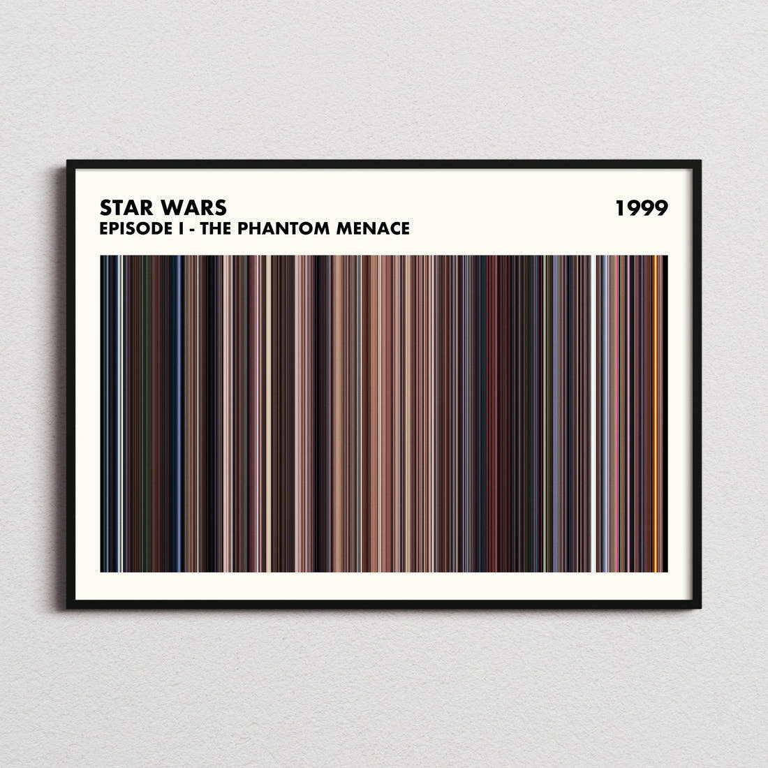 Star Wars: Episode I - The Phantom Menace Movie Barcode Poster - Simplified
