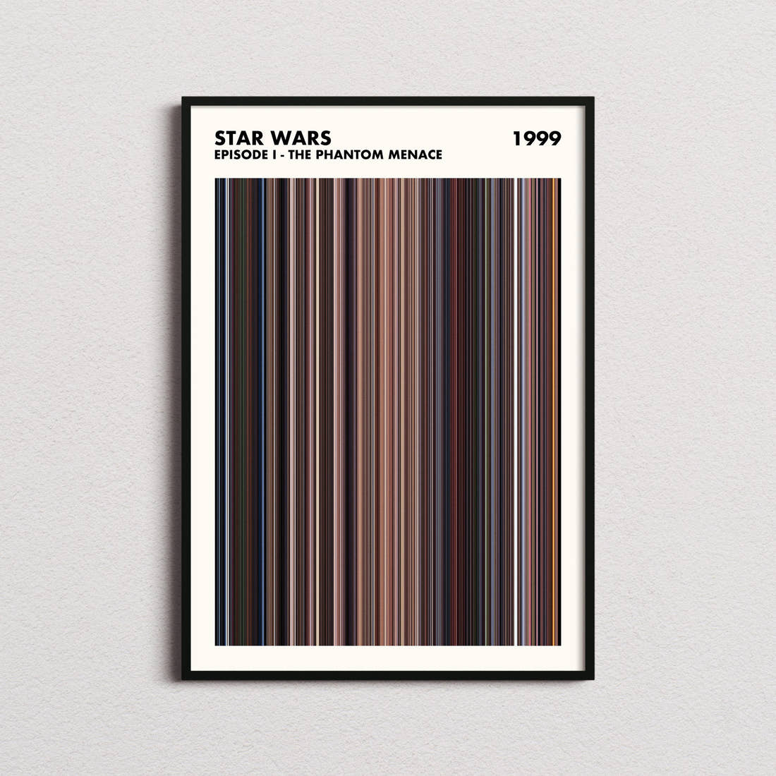 Star Wars: Episode I - The Phantom Menace Movie Barcode Poster - Simplified