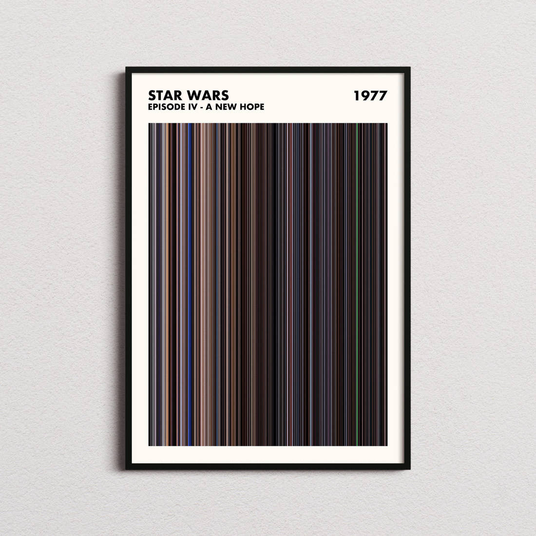 Star Wars: Episode IV - A New Hope Movie Barcode Poster - Simplified