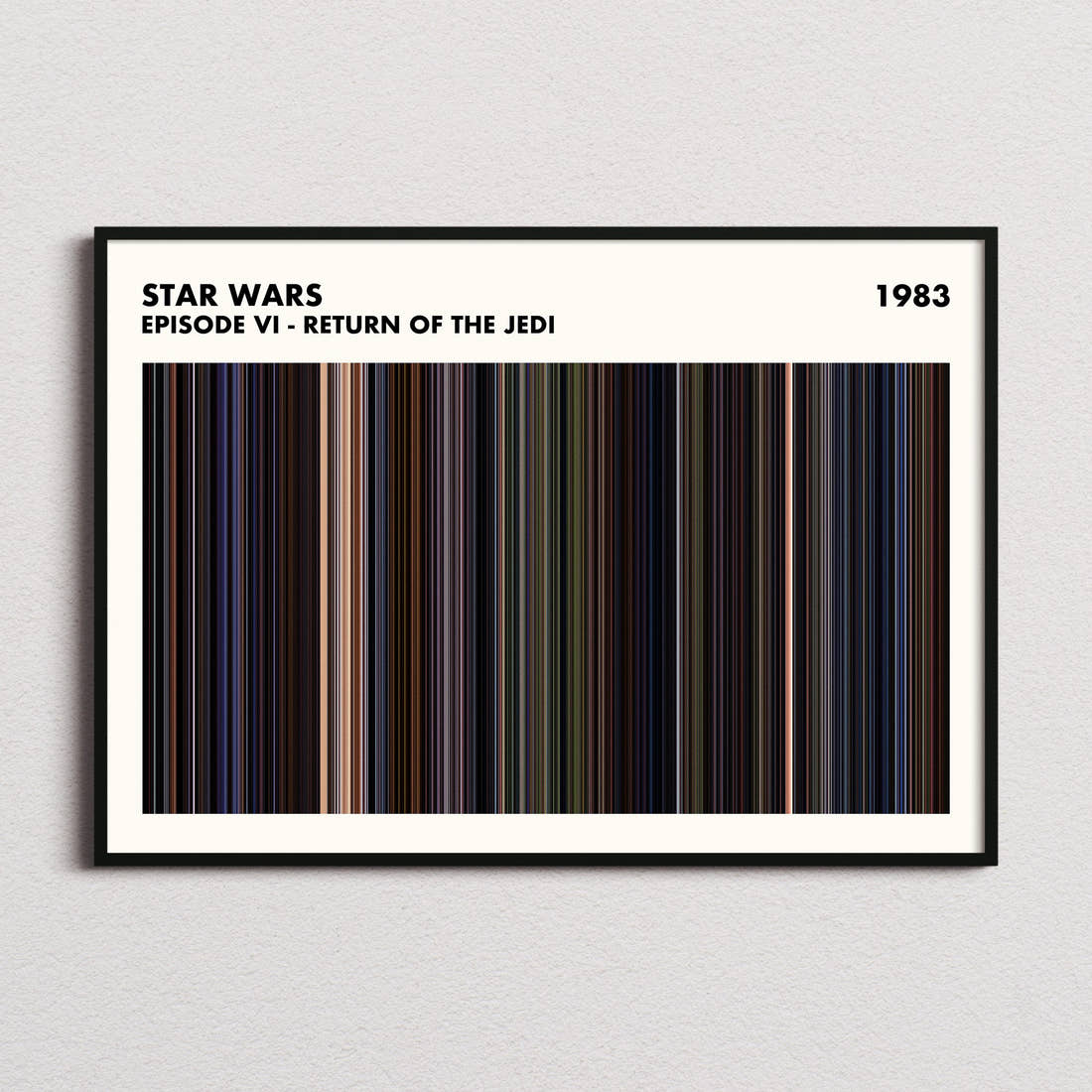 Star Wars: Episode VI - Return of the Jedi Movie Barcode Poster - Simplified