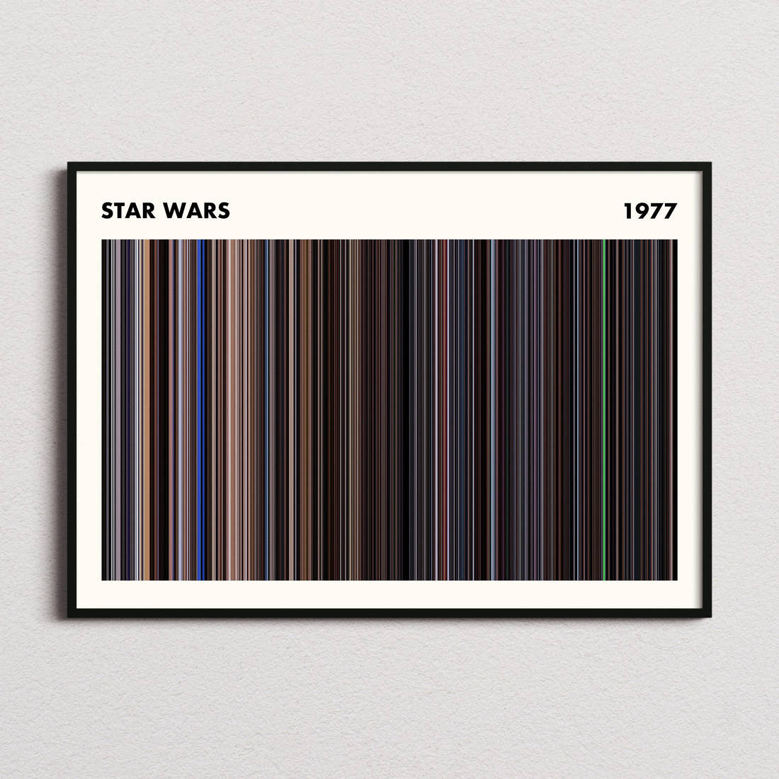 Star Wars Movie Barcode Poster - Simplified