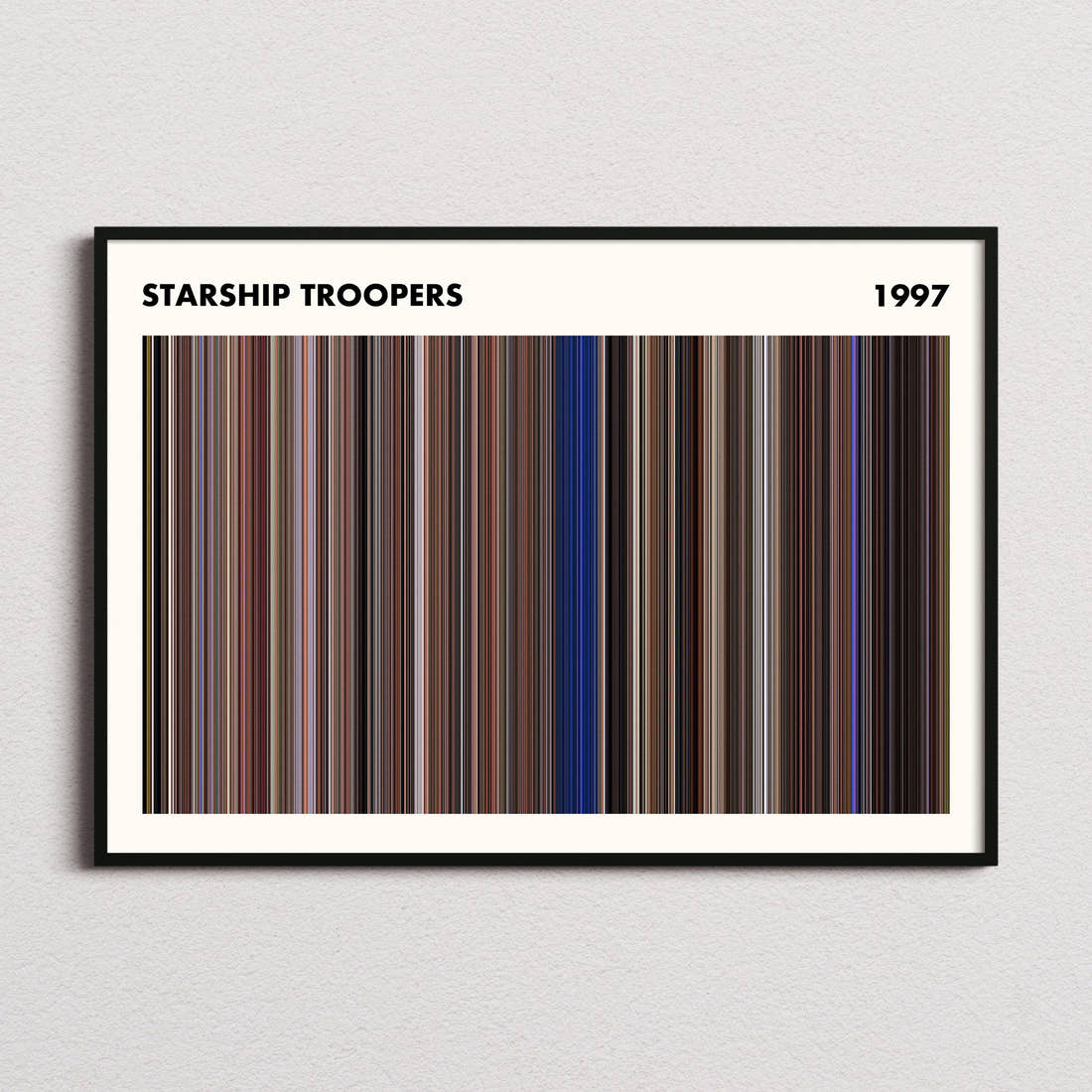 Starship Troopers Movie Barcode Poster - Simplified