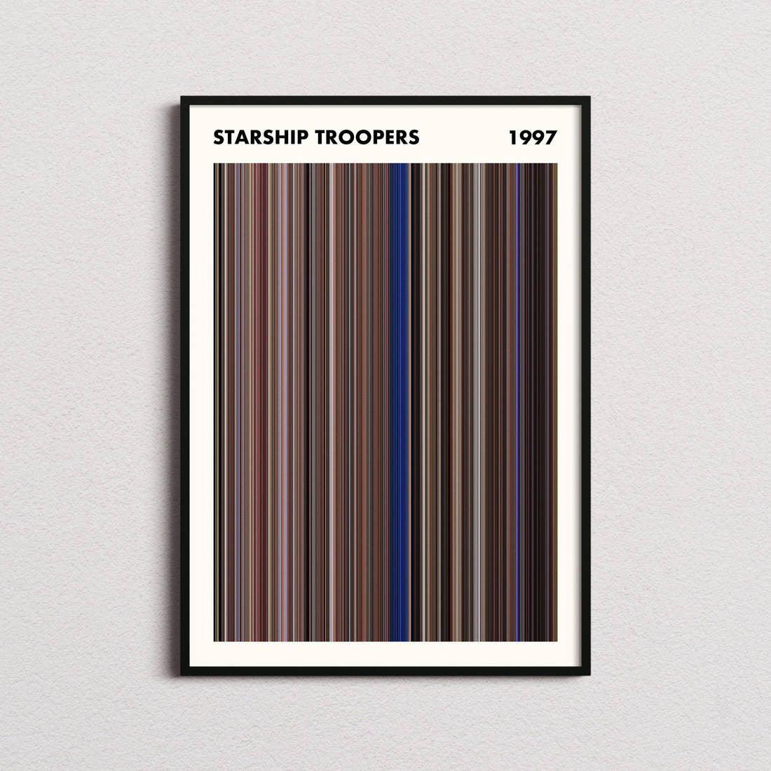 Starship Troopers Movie Barcode Poster - Simplified