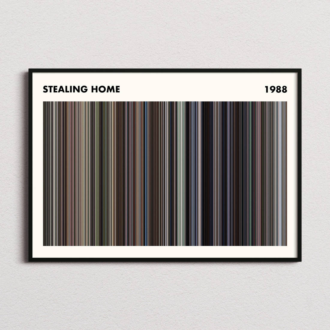 Stealing Home Movie Barcode Poster - Simplified
