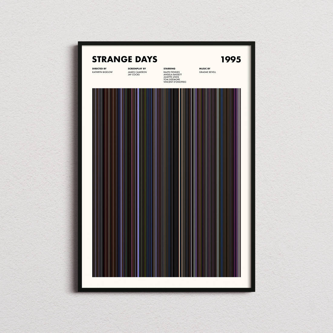 Strange Days Movie Barcode Poster