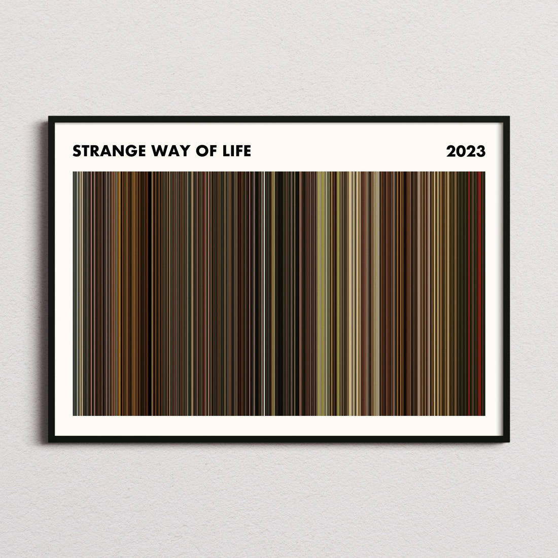 Strange Way of Life Movie Barcode Poster - Simplified