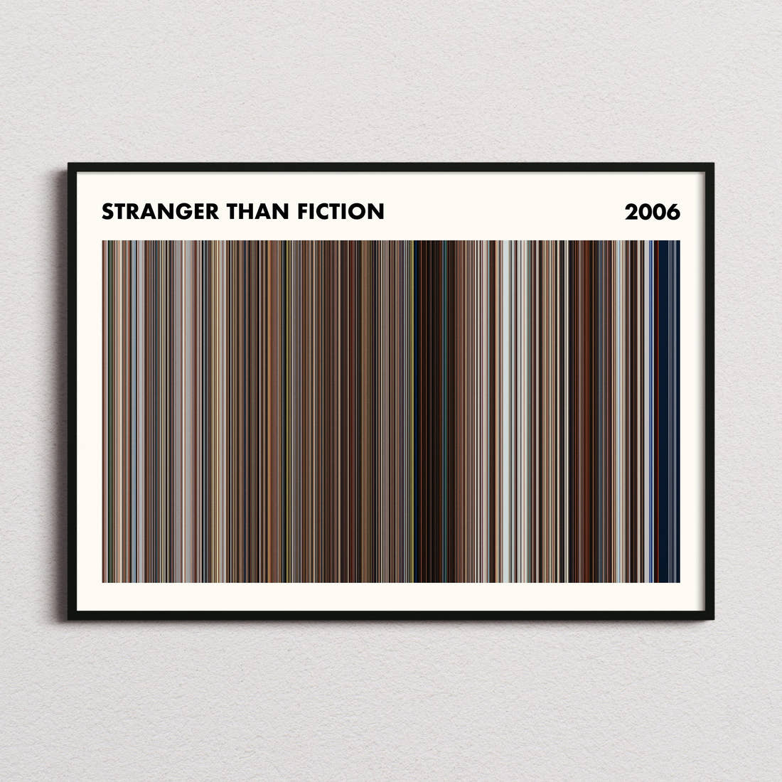 Stranger Than Fiction Movie Barcode Poster - Simplified