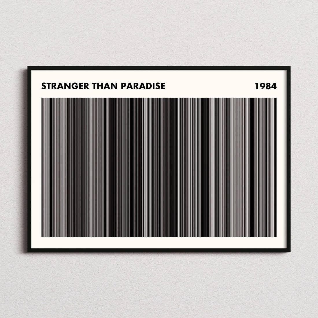 Stranger Than Paradise Movie Barcode Poster - Simplified