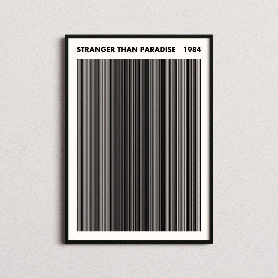 Stranger Than Paradise Movie Barcode Poster - Simplified