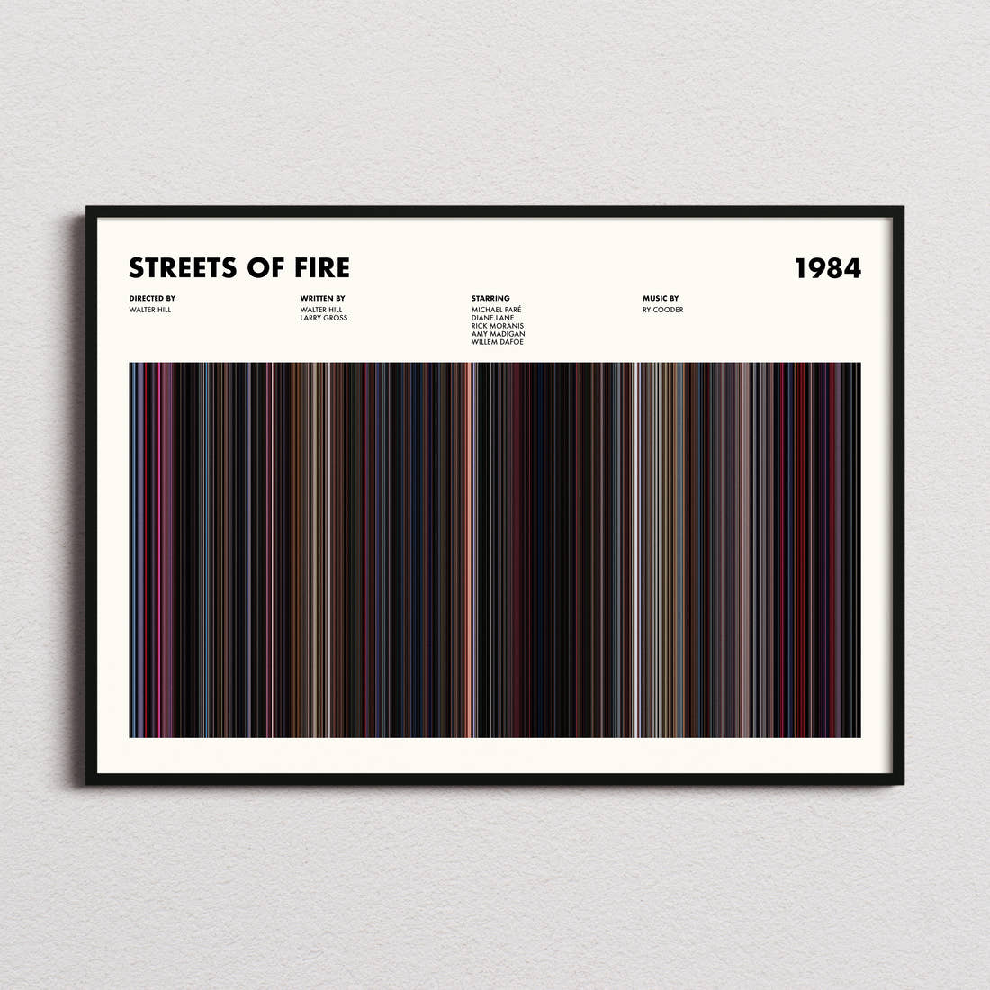 Streets of Fire Movie Barcode Poster