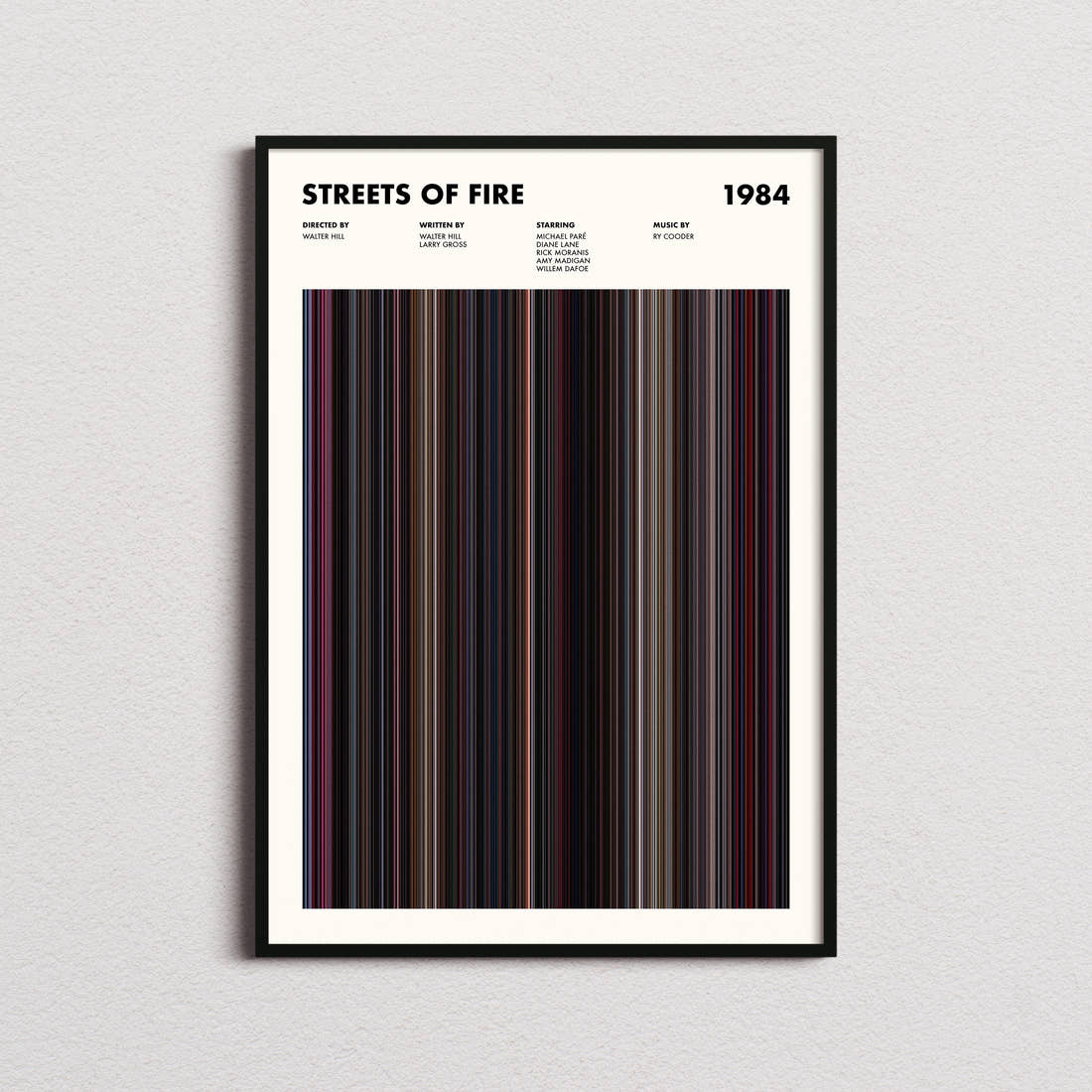 Streets of Fire Movie Barcode Poster