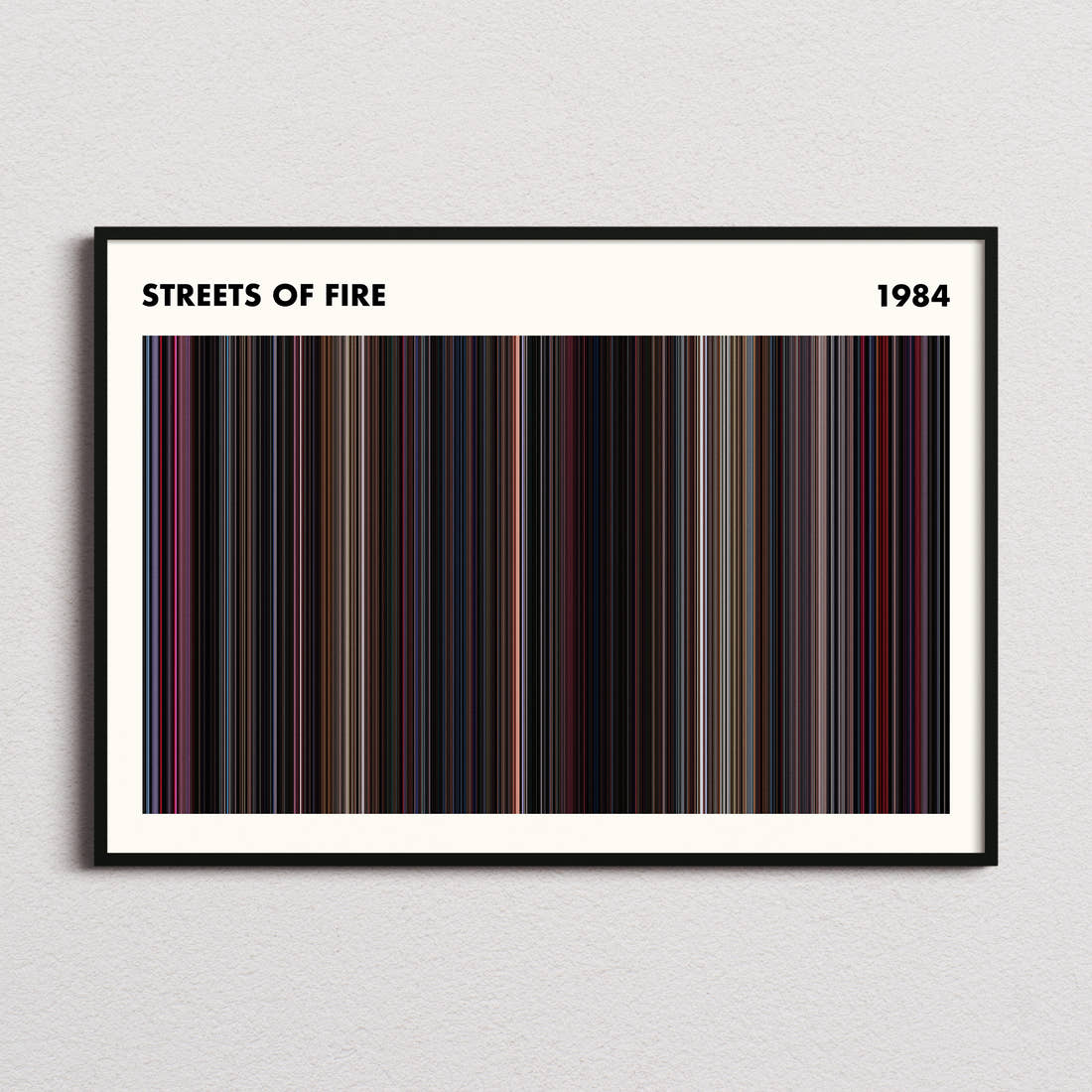 Streets of Fire Movie Barcode Poster - Simplified