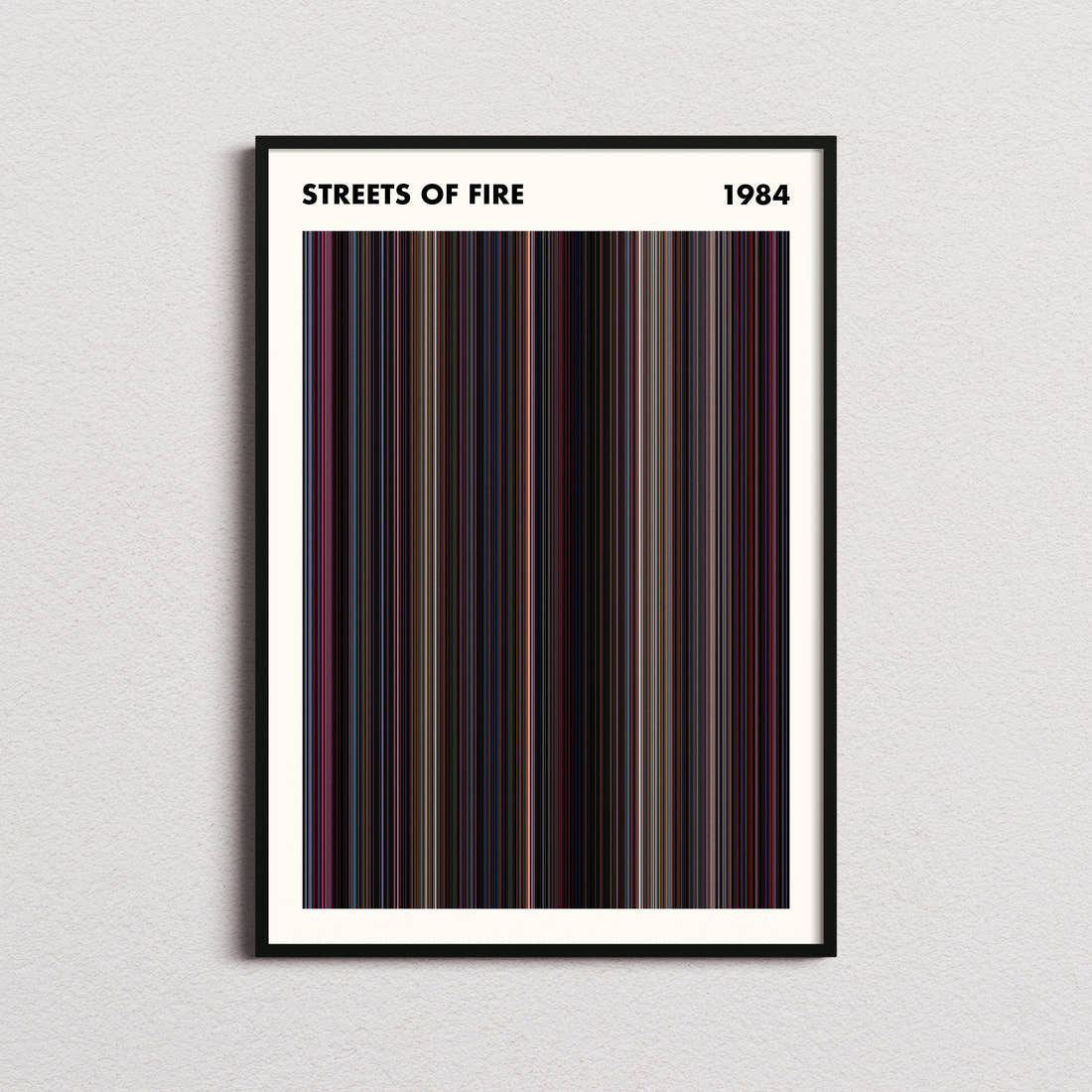 Streets of Fire Movie Barcode Poster - Simplified