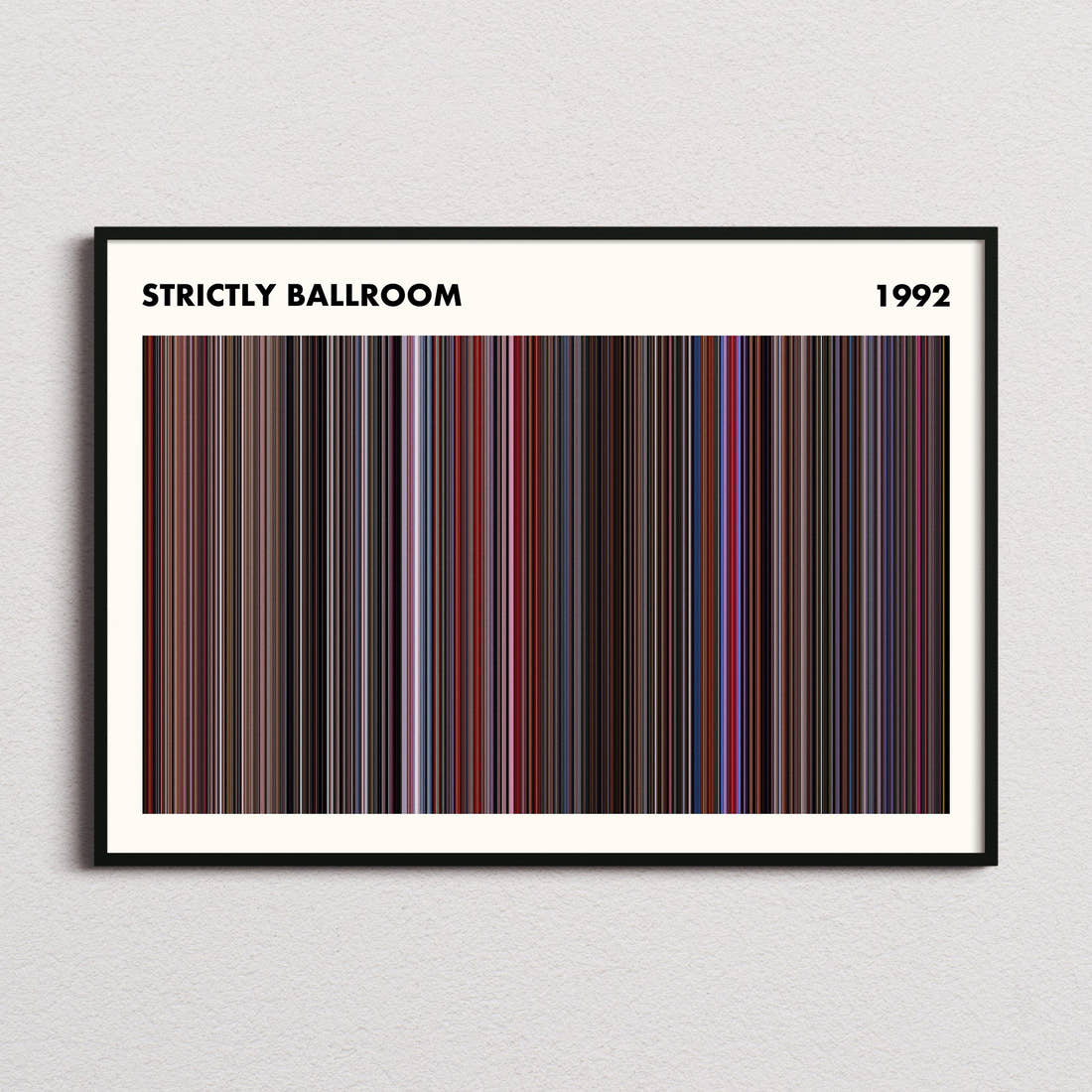 Strictly Ballroom Movie Barcode Poster - Simplified
