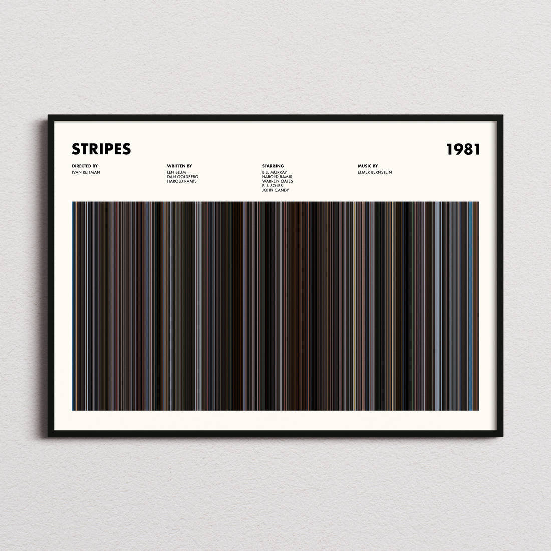 Stripes Movie Barcode Poster