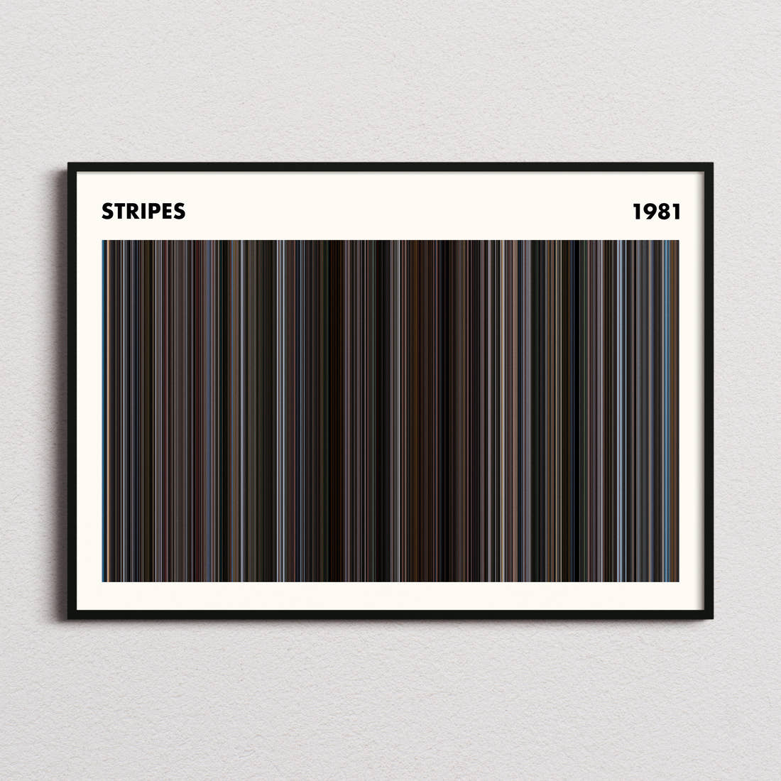Stripes Movie Barcode Poster - Simplified