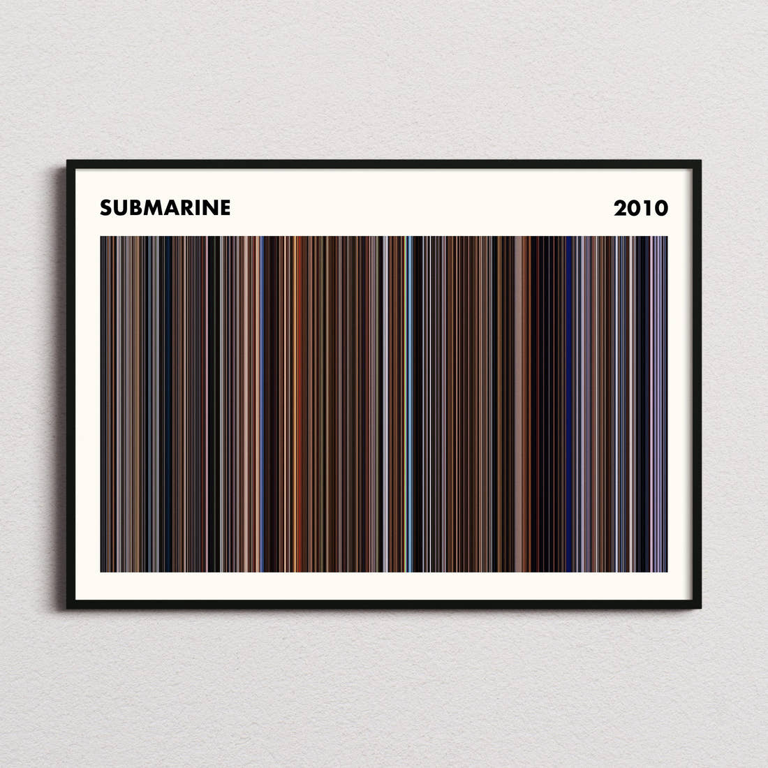Submarine Movie Barcode Poster - Simplified