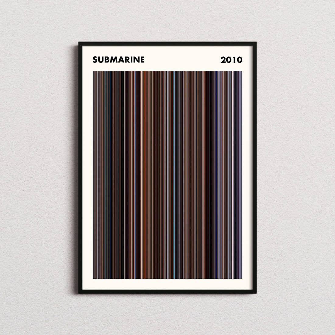 Submarine Movie Barcode Poster - Simplified