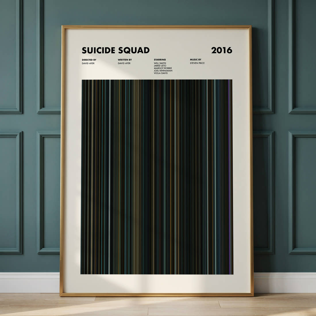 Suicide Squad Movie Barcode Poster