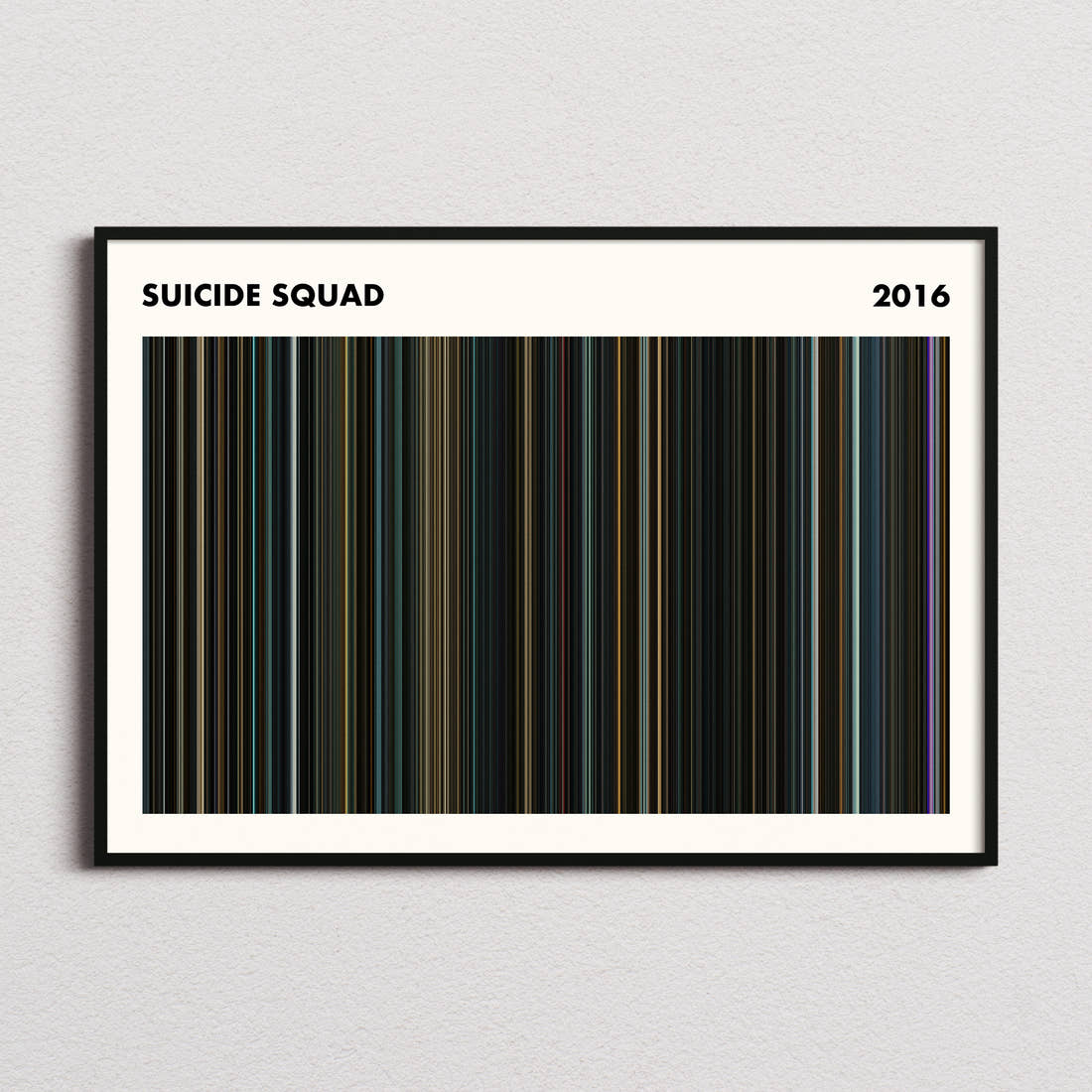 Suicide Squad Movie Barcode Poster - Simplified