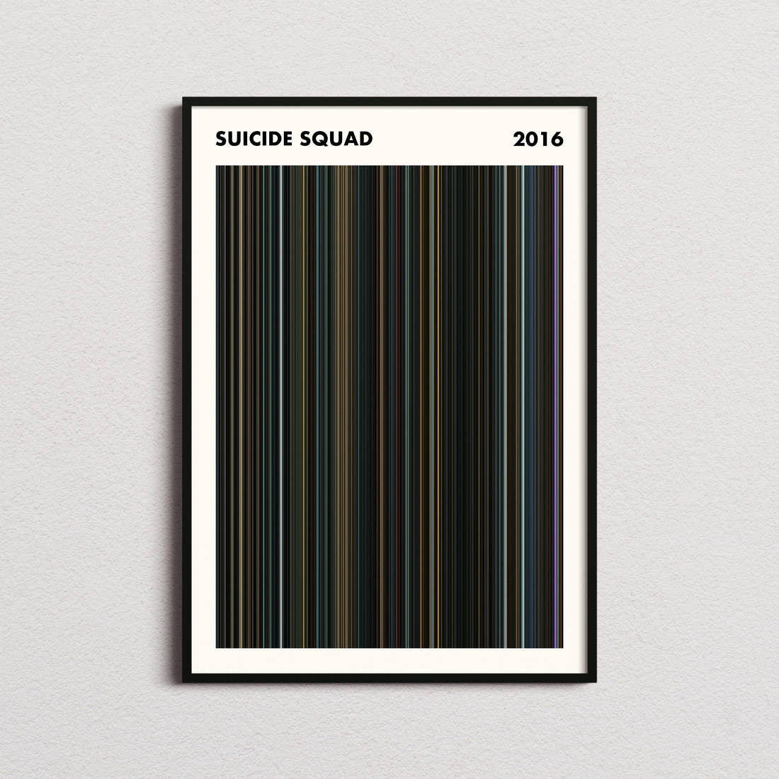 Suicide Squad Movie Barcode Poster - Simplified