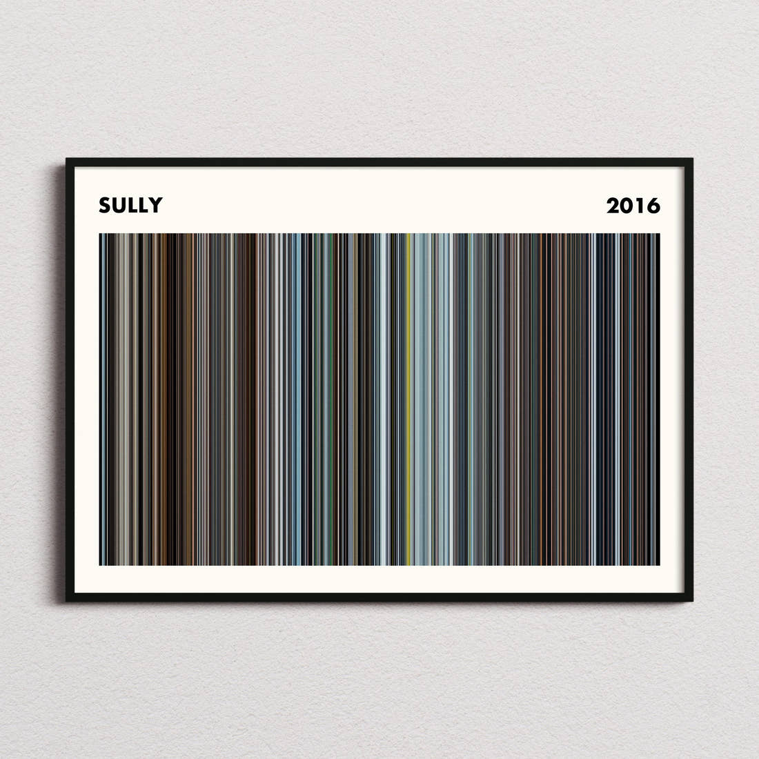 Sully Movie Barcode Poster - Simplified