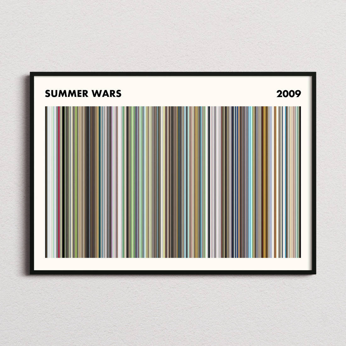 Summer Wars Movie Barcode Poster - Simplified
