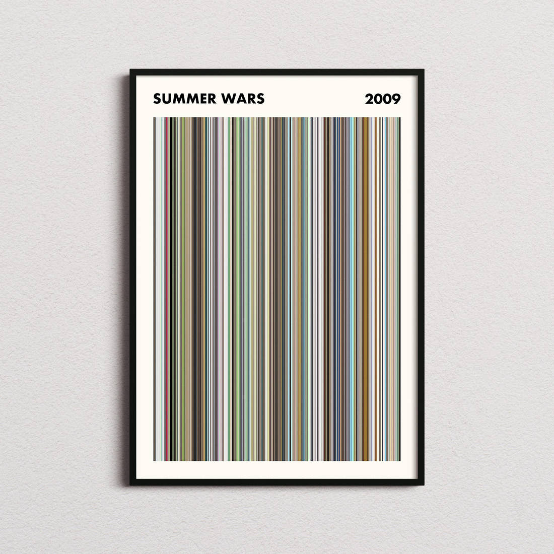 Summer Wars Movie Barcode Poster - Simplified