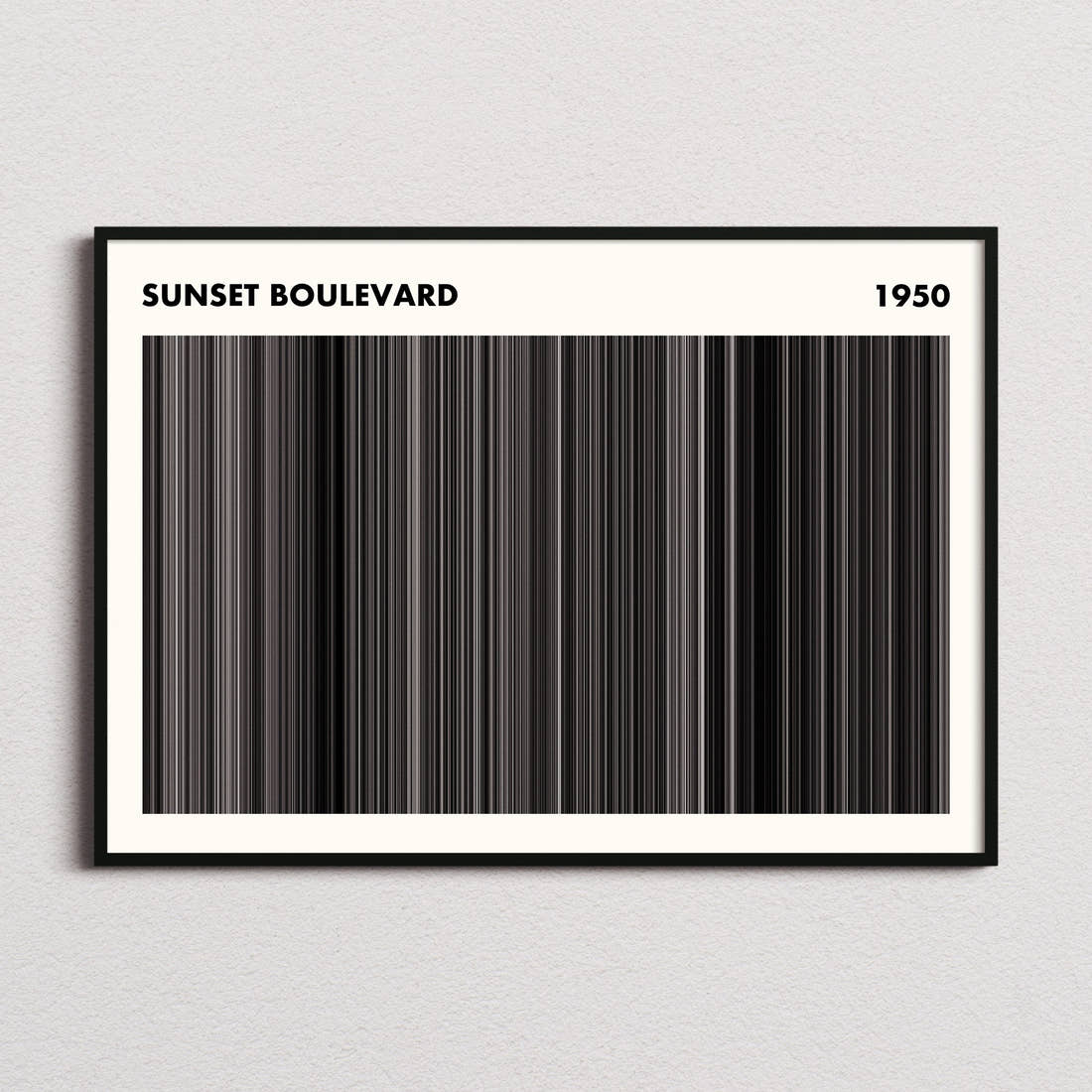 Sunset Boulevard Movie Barcode Poster - Simplified