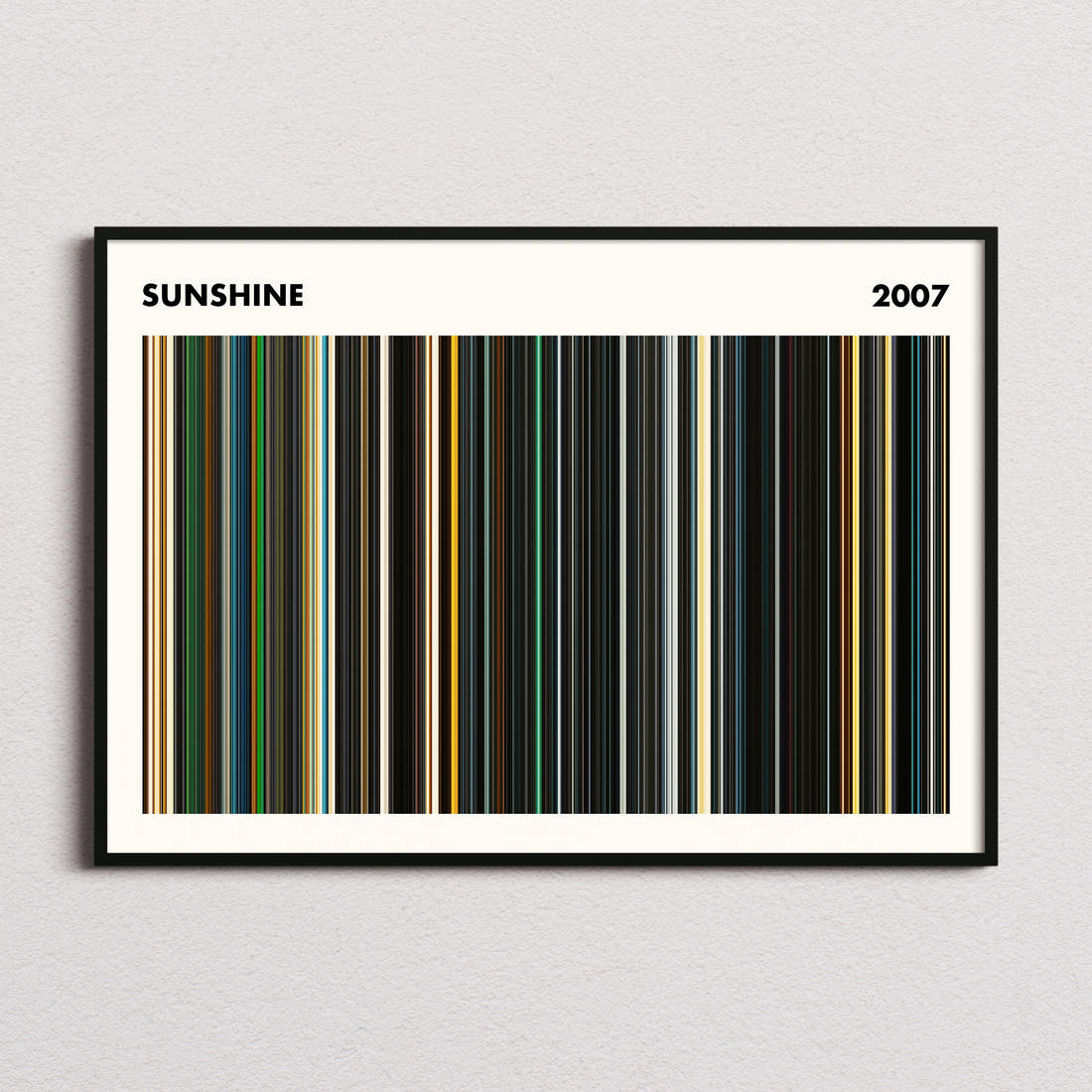 Sunshine Movie Barcode Poster - Simplified