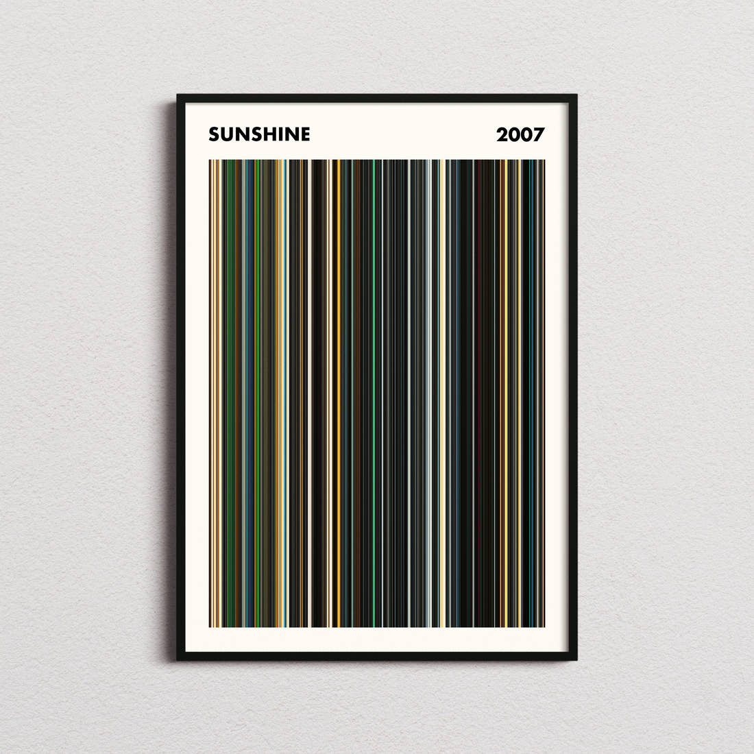 Sunshine Movie Barcode Poster - Simplified
