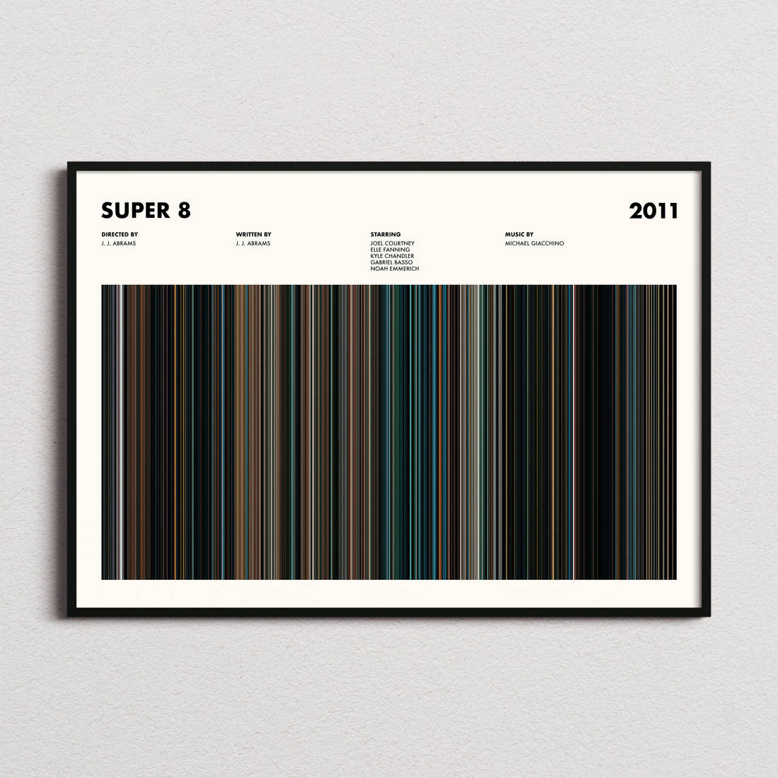 Super 8 Movie Barcode Poster
