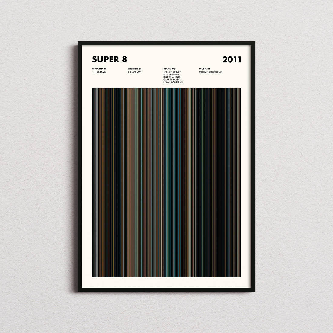 Super 8 Movie Barcode Poster