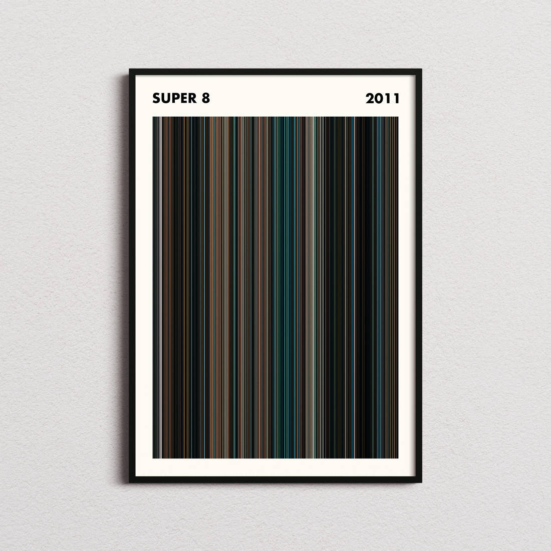 Super 8 Movie Barcode Poster - Simplified